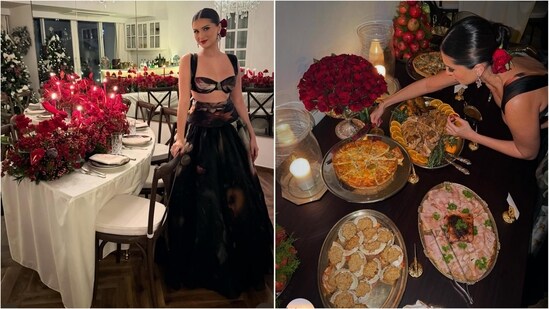 Tara Sutaria hosts an enchanting Christmas dinner with friends and festive flair. (Instagram/@tarasutaria)