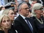 Australia's Prime Minister Anthony Albanese, during the 'Light Over Darkness' vigil honouring victims and survivors of a deadly mass shooting during a Jewish Hanukkah celebration at Bondi Beach in Sydney.