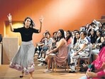 People gathered at Godrej Design Lab for a few hours, singing songs during the Strangers Choir session, which required no auditions or prior singing experience. Mumbai, India. 13, 2025. (Photo by Raju Shinde/HT Photo) (Raju Shinde)