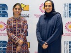 Isha Ambani stuns in vibrant Patola-inspired suit at Doha event. 