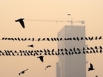 The Capital clocked a 24-hour average air quality index (AQI) of 373 at 4pm on Monday, marginally lower than 377 the previous day, but the 12th day this reading has been in the red zone or worse on the pollution scale. (Sunil Ghosh/HT) The Capital clocked a 24-hour average air quality index (AQI) of 373 at 4pm on Monday, marginally lower than 377 the previous day, but the 12th day this reading has been in the red zone or worse on the pollution scale. (Sunil Ghosh/HT)