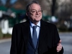 Kevin Hassett, Director of the National Economic Council, speaks to the media outside the White House in Washington, D.C.