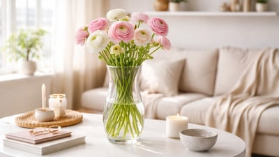 A delicate glass vase for flowers adds instant charm, enhancing tables and corners with fresh blooms and playful home decor touches. (AI generated) A delicate glass vase for flowers adds instant charm, enhancing tables and corners with fresh blooms and playful home decor touches. (AI generated)
