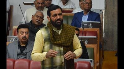 Haryana chief minister Nayab Singh Saini on the concluding day of the assembly session in Chandigarh. (HT) Haryana chief minister Nayab Singh Saini on the concluding day of the assembly session in Chandigarh. (HT)