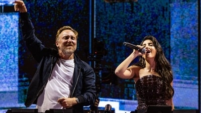 Nora Fatehi and David Guetta Nora Fatehi and David Guetta