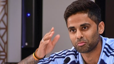 Suryakumar Yadav during a press conference to announce the Indian squad for the ICC Men's T20 World Cup 2026. (PTI) Suryakumar Yadav during a press conference to announce the Indian squad for the ICC Men's T20 World Cup 2026. (PTI)