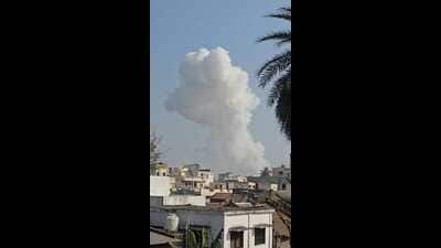 Police said Aftab was the son of the factory owner Manoor Mulla, and Amin was his relative and both worked in the firecracker factory. (HT)