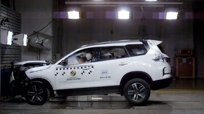 The Safari and Harrier were the first SUVs to be crash tested by Bharat NCAP. The Safari and Harrier were the first SUVs to be crash tested by Bharat NCAP.