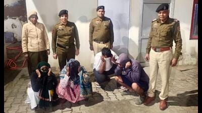 The accused in police custody in Bhiwani.