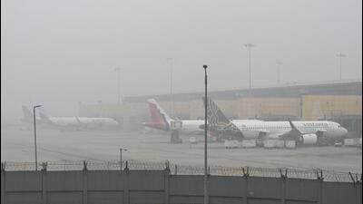 Visuals from Terminal 3 of IGI airport in New Delhi. (Sanjeev Verma/ HT Photo)