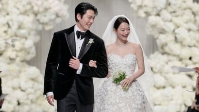 Kim Woo-bin and Shin Min-a tied the knot in a gorgeous wedding ceremony. (Instagram) Kim Woo-bin and Shin Min-a tied the knot in a gorgeous wedding ceremony. (Instagram)