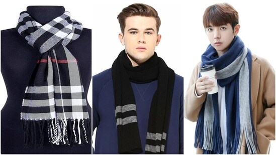 Cozy woollen scarves for men, perfect for cold winter days.