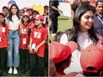 Isha Ambani rocks a stylish Victorian top and denim at the Reliance Foundation event. 