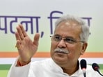 Congress leader Bhupesh Baghel addresses a press conference, in Patna. Congress leader Bhupesh Baghel addresses a press conference, in Patna.