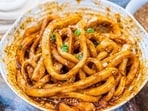 These Christmas-ready creamy, spicy noodles have a hidden healthy kick