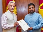 Union External Affairs Minister S Jaishankar (Left) meets Sri Lankan President Anura Kumara Dissanayake in the aftermath of Cyclone Ditwah, in Colombo.