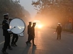 Gram it: It's time for drum roll as the rehearsals for Republic Day 2026 begin with full gusto in the Capital! Here's a glimpse of Indian Navy contingent marching on Kartavya Path, during the rehearsals, amid dense fog on a cold morning in Delhi. (Photo: Arvind Yadav/HT)