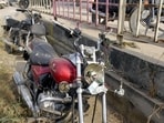 The two bikes had a head-on collision around 11pm. All the four people were injured, and were rushed to a nearby hospital by the police. Two of them succumbed during the treatment, while two others are under treatment. (Sakib Ali/HT Photo)