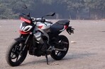 Aprilia Tuono 457 shares its engine with the RS 457.