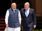 Both PM Narendra Modi and his New Zealand counterpart Christopher Luxon.