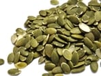 Pumpkin seeds are high in phosphorous, magnesium and heart healthy fats. You can serve them raw or roasted on top of a bowl of soup or a salad dish or an open sandwich.