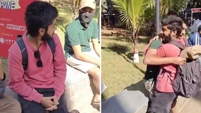 Snippets from a reunion video between friends. 