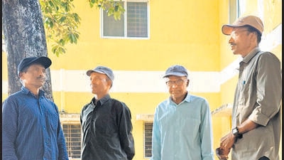 Surrendered Maoists (from L to R), Dhannu, Rajman, Chaitu and Rupesh. (HT PHOTO)