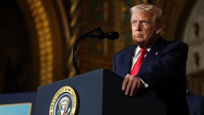 The president also said his desire was not rooted in Greenland’s energy or mineral reserves — saying the US had plenty of resources — but that he did not believe Denmark had devoted enough spending to protect the island. (Getty Images via AFP) The president also said his desire was not rooted in Greenland’s energy or mineral reserves — saying the US had plenty of resources — but that he did not believe Denmark had devoted enough spending to protect the island. (Getty Images via AFP)