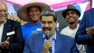 Venezuela's President Nicolas Maduro attends the Expo Motores Productivo, showcasing agri‑food and industrial sector production. (via REUTERS)