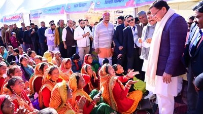 Dhami’s interaction with women in Almora district on Tuesday