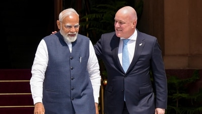 Both PM Narendra Modi and his New Zealand counterpart Christopher Luxon. (PTI) Both PM Narendra Modi and his New Zealand counterpart Christopher Luxon. (PTI)