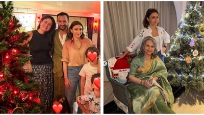 Soha Ali Khan shared pictures with Saif Ali Khan, Kareena Kapoor, and Sharmila Tagore ahead of Christmas. Soha Ali Khan shared pictures with Saif Ali Khan, Kareena Kapoor, and Sharmila Tagore ahead of Christmas.