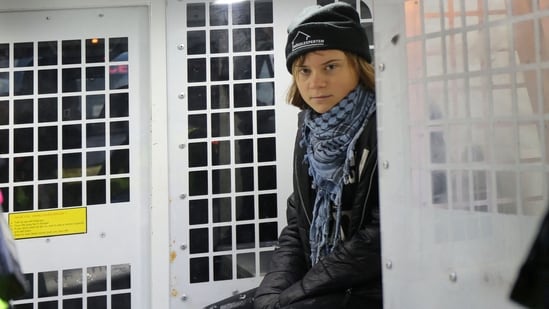 Greta Thunberg arrested over ‘Palestine Action prisoners’ placard in London