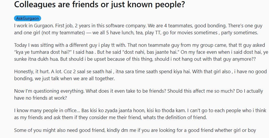 A post shared by a Reddit user. (Screengrab (Reddit)) A post shared by a Reddit user. (Screengrab (Reddit))