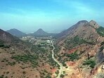 A drone view of Aravalli hills in Ajmer, Rajasthan. A drone view of Aravalli hills in Ajmer, Rajasthan.