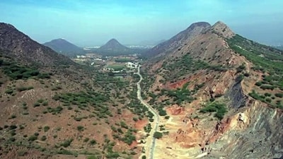 A drone view of Aravalli hills in Ajmer, Rajasthan. (ANI/File) A drone view of Aravalli hills in Ajmer, Rajasthan. (ANI/File)
