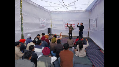 Dr Gurdeep Singh, one of the protesters, said that they have held multiple meetings with the Punjab government, but to no avail (HT Photo) Dr Gurdeep Singh, one of the protesters, said that they have held multiple meetings with the Punjab government, but to no avail (HT Photo)