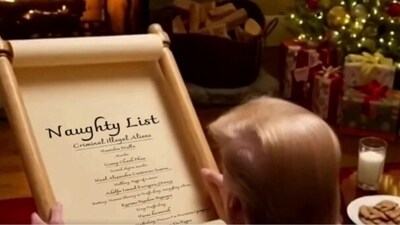 President Trump's video reading a 'naughty list' of alleged undocumented immigrants has gone viral, accumulating over 1.1 million views. President Trump's video reading a 'naughty list' of alleged undocumented immigrants has gone viral, accumulating over 1.1 million views.