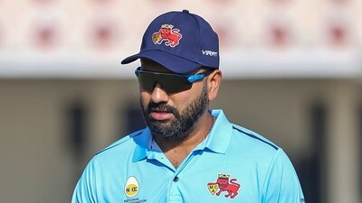 Rohit Sharma during Mumbai's Vijay Hazare Trophy match in Jaipur (PTI) Rohit Sharma during Mumbai's Vijay Hazare Trophy match in Jaipur (PTI)