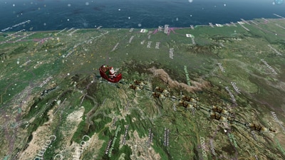 Santa Claus was seen reaching Bengaluru at around 10:35 pm, before arriving in Mumbai. (NORAD) Santa Claus was seen reaching Bengaluru at around 10:35 pm, before arriving in Mumbai. (NORAD)