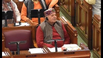 UP agriculture minister Surya Pratap Shahi in the UP legislative assembly. (Sourced) UP agriculture minister Surya Pratap Shahi in the UP legislative assembly. (Sourced)