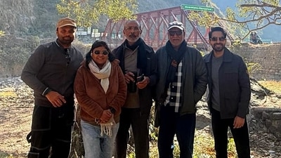 Prakash Jha along with the film crew during the recce in Dehradun. Prakash Jha along with the film crew during the recce in Dehradun.