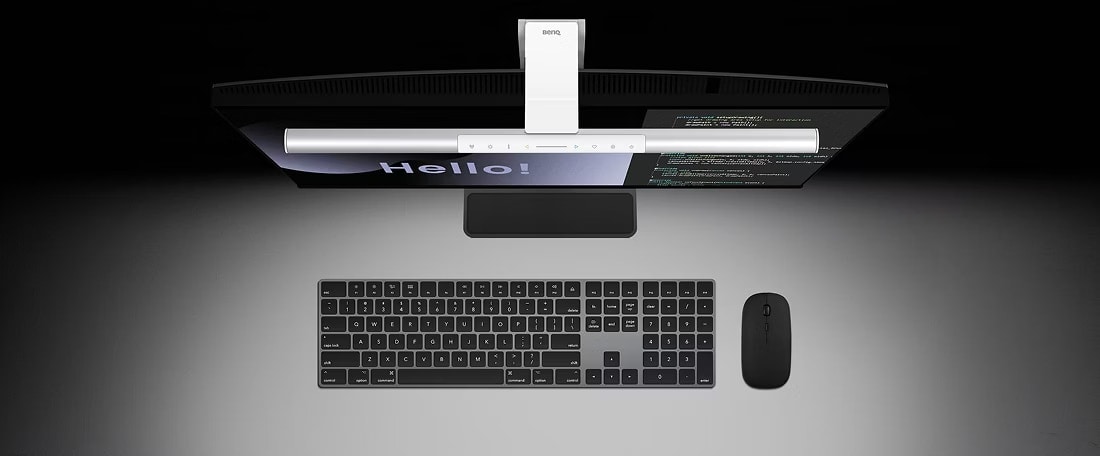 The BenQ ScreenBar Pro evenly illuminates the work desk and a large area around it too. (Handout) The BenQ ScreenBar Pro evenly illuminates the work desk and a large area around it too. (Handout)