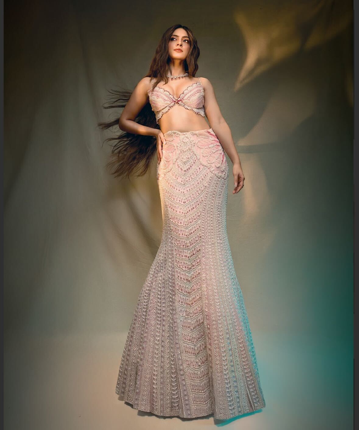 Outfit: Rianta's. Jewellery: RK Jewellers. Anyaa embodies modern royalty in this Rianta's ensemble, elevated with a diamond-and-ruby neckless from RK Jewellers. Outfit: Rianta's. Jewellery: RK Jewellers. Anyaa embodies modern royalty in this Rianta's ensemble, elevated with a diamond-and-ruby neckless from RK Jewellers.