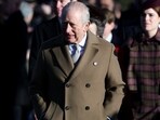 Britain's King Charles, along with members of the royal family, arrives to attend the Royal Family's Christmas Day service at St. Mary Magdalene's church, as the royals take residence at the Sandringham estate in eastern England, Britain, December 25, 2025.