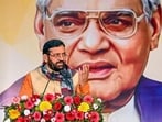 Haryana chief minister Nayab Saini speaks during the Good Governance Day program dedicated to Bharat Ratna and former PM Atal Bihari Vajpayee on the occasion of his 101st birth anniversary, in Panchkula on Thursday. (ANI)