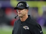 Head coach John Harbaugh of the Baltimore Ravens looks on during the fourth quarter against the New England Patriots Head coach John Harbaugh of the Baltimore Ravens looks on during the fourth quarter against the New England Patriots