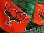 Pune, India - June 18, 2016: BJP party flag and hoardings were installed for BJP state-level executive meeting in Pune, India, on Saturday, June 18, 2016. (HT Photos) (REPRESENTATIVE PHOTO) Pune, India - June 18, 2016: BJP party flag and hoardings were installed for BJP state-level executive meeting in Pune, India, on Saturday, June 18, 2016. (HT Photos) (REPRESENTATIVE PHOTO)