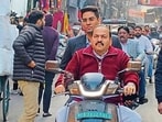 Senior deputy mayor Rakesh Prashar and MC commissioner Aaditya Dachalwal during inspection in Ludhiana on Wednesday. (HT Photo)