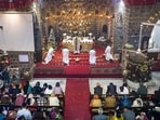 New Delhi: Christian devotees gather to offer prayers during the Christmas morning service, at Holy Trinity Church, Turkman Gate, New Delhi, Thursday, Dec. 25, 2025. (PTI Photo/Salman Ali)(PTI12_25_2025_000203B)